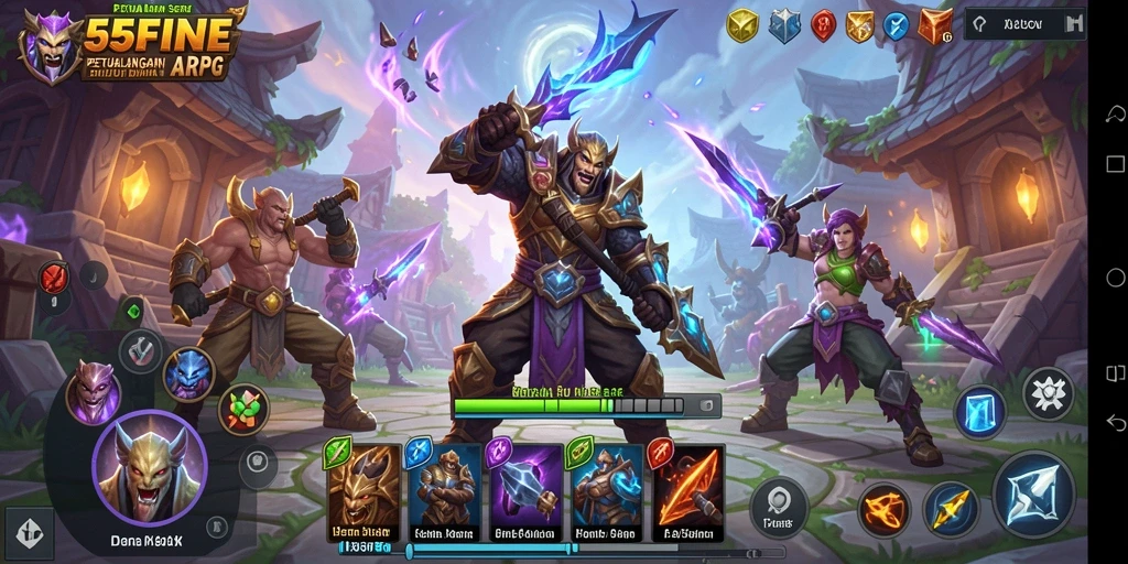 Gameplay mengasyikkan 55FIVE dalam dunia ARPG yang luas.