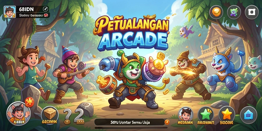 Tampilan screenshot dari gameplay seru 68IDN di level yang menantang.