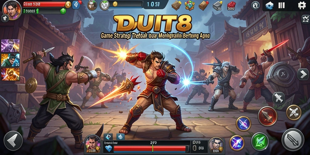Tampilan gameplay strategis yang menegangkan dari DUIT8.