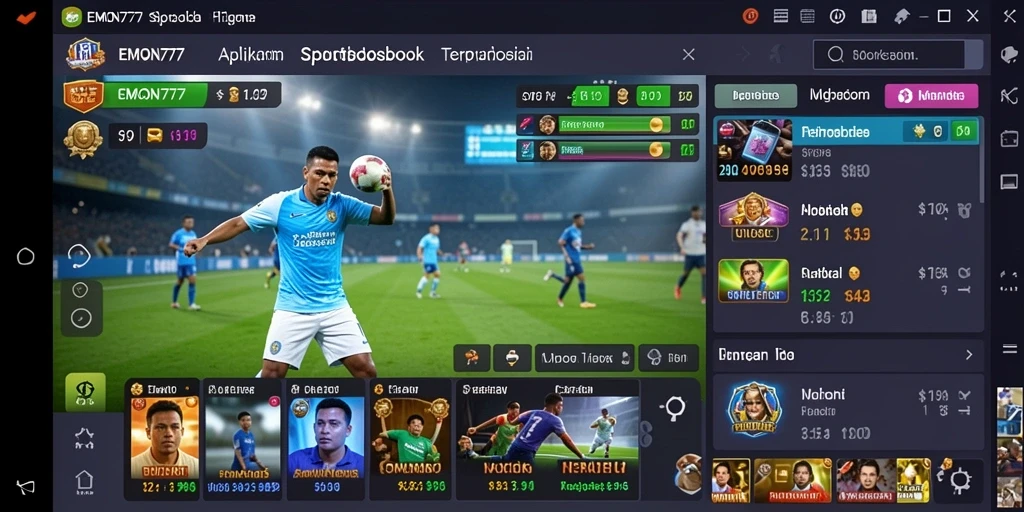 Tampilan menarik dari gameplay Sportsbook EMON777 yang penuh aksi.