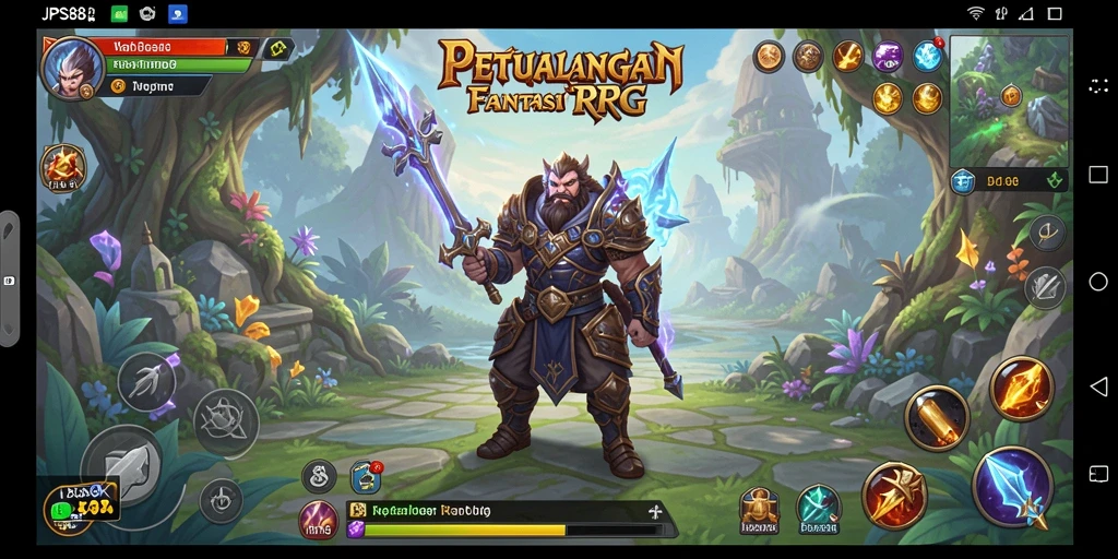 Tampilan gameplay RPG yang menakjubkan dengan karakter yang dinamis.