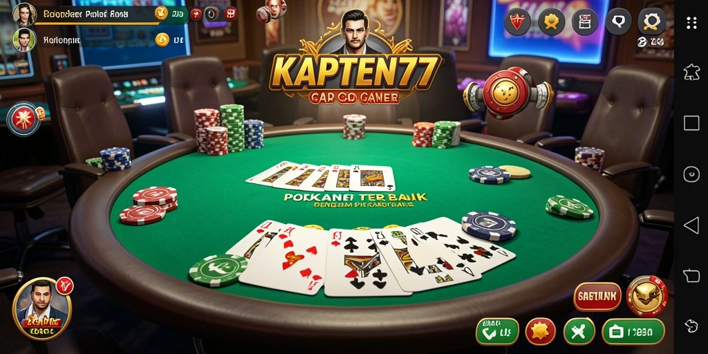 Tampilan gameplay KAPTEN77 yang seru dan interaktif dalam permainan Poker.