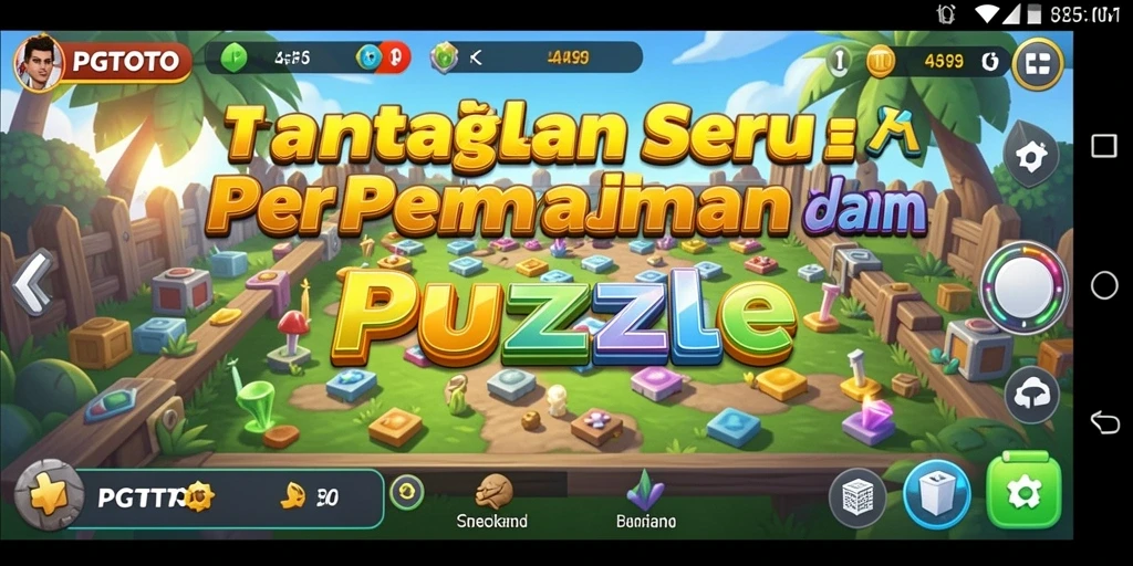 Screenshot gameplay PGTOTO menampilkan tantangan puzzle yang seru.