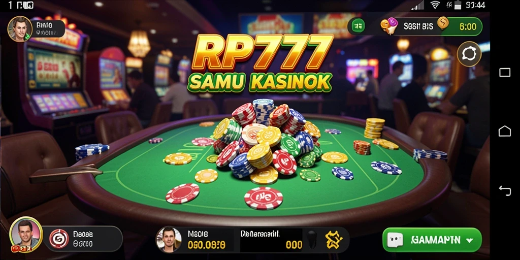 Screenshot gameplay RP777 yang menampilkan pengalaman Kasino yang seru.