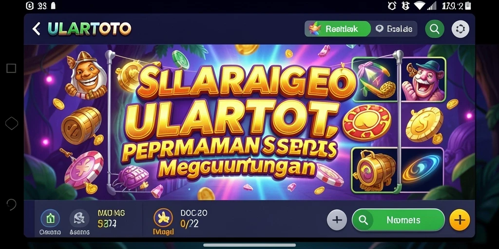 Tampilan menarik dari gameplay Slot ULARTOTO yang penuh warna.